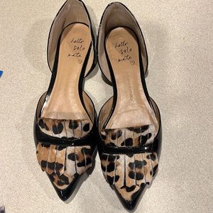 COPY - Banana Republic Arielle D’Orsay Black Patent Leather Animal Print Flat